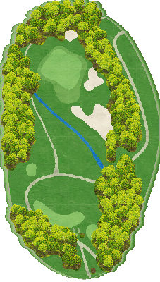 岐阜セントフィールドカントリー倶楽部 IN3番ホール コース図