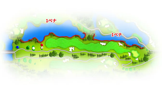 関西ゴルフ倶楽部 IN10番ホール コース図