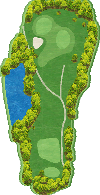 鈴峰ゴルフ倶楽部 OUT8番ホール コース図