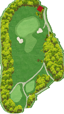 箱根湖畔ゴルフコース OUT4番ホール コース図