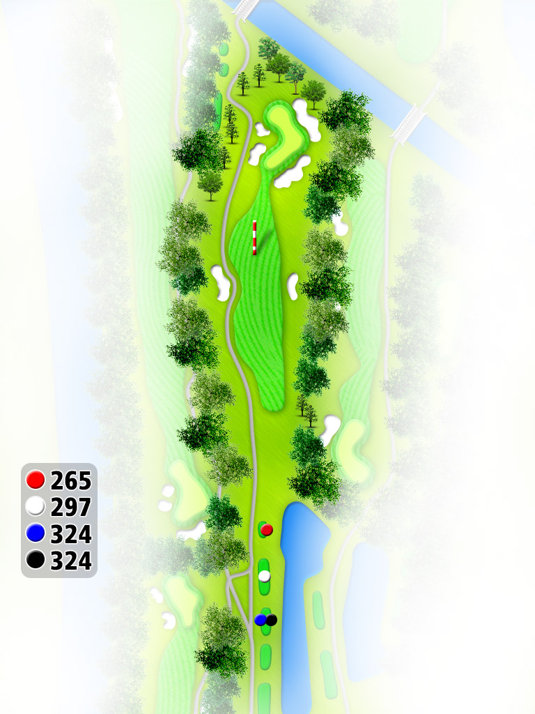 取手桜が丘ゴルフクラブ IN11番ホール コース図