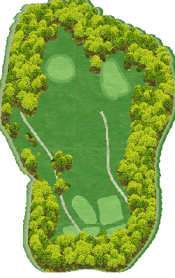 桔梗が丘ゴルフコース OUT2番ホール コース図