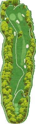 桔梗が丘ゴルフコース OUT3番ホール コース図