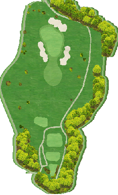 矢吹ゴルフ倶楽部 IN2番ホール コース図