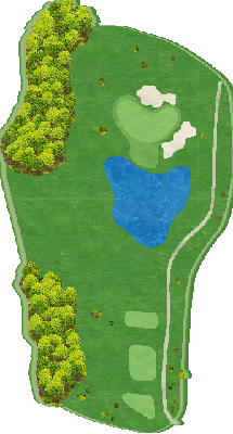 矢吹ゴルフ倶楽部 IN8番ホール コース図