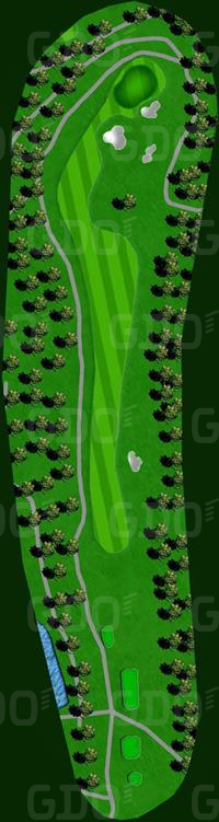 千葉カントリークラブ 川間コース 南1番ホール コース図
