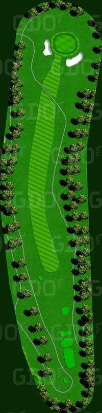 千葉カントリークラブ 川間コース 南4番ホール コース図