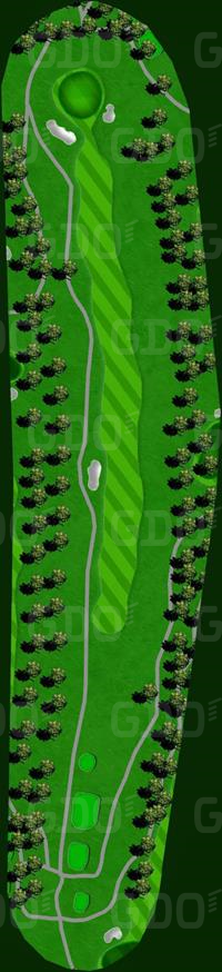 千葉カントリークラブ 川間コース 西4番ホール コース図