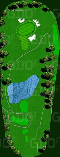千葉カントリークラブ 川間コース 西8番ホール コース図