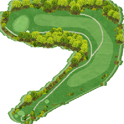 ＪＧＭ霞丘ゴルフクラブ 東コース4番ホール コース図