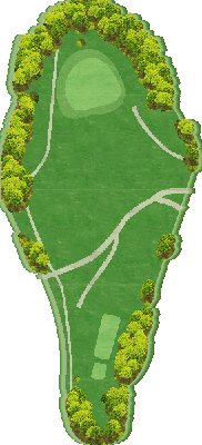 ＨＩＢＡＲＩ ＧＯＬＦ（旧 雲雀丘ゴルフ倶楽部） OUT2番ホール コース図