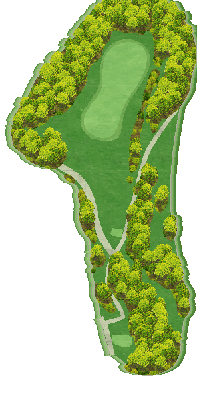 ＨＩＢＡＲＩ ＧＯＬＦ（旧 雲雀丘ゴルフ倶楽部） OUT3番ホール コース図