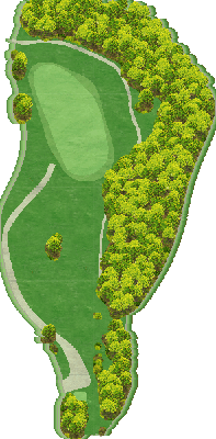 ＨＩＢＡＲＩ ＧＯＬＦ（旧 雲雀丘ゴルフ倶楽部） OUT4番ホール コース図