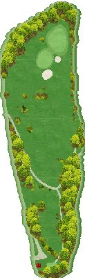 ＨＩＢＡＲＩ ＧＯＬＦ（旧 雲雀丘ゴルフ倶楽部） OUT9番ホール コース図