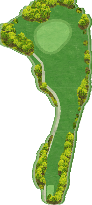 ＨＩＢＡＲＩ ＧＯＬＦ（旧 雲雀丘ゴルフ倶楽部） IN1番ホール コース図