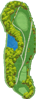 ＨＩＢＡＲＩ ＧＯＬＦ（旧 雲雀丘ゴルフ倶楽部） IN2番ホール コース図