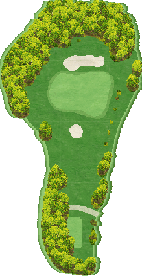 ＨＩＢＡＲＩ ＧＯＬＦ（旧 雲雀丘ゴルフ倶楽部） IN5番ホール コース図