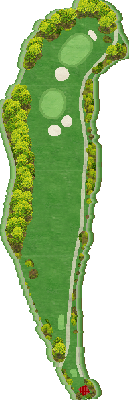 ＨＩＢＡＲＩ ＧＯＬＦ（旧 雲雀丘ゴルフ倶楽部） IN6番ホール コース図