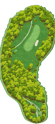 ＨＩＢＡＲＩ ＧＯＬＦ（旧 雲雀丘ゴルフ倶楽部） IN8番ホール コース図