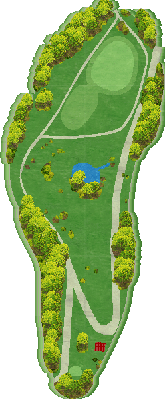 ＨＩＢＡＲＩ ＧＯＬＦ（旧 雲雀丘ゴルフ倶楽部） IN9番ホール コース図