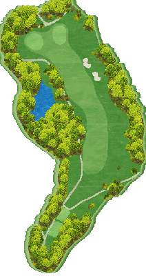藤枝ゴルフクラブ 北5番ホール コース図