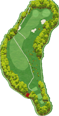 藤枝ゴルフクラブ 西6番ホール コース図