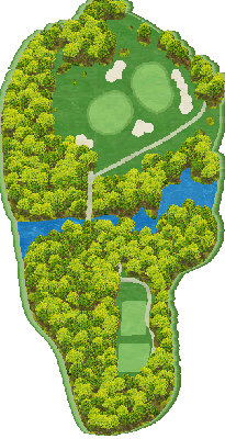 藤枝ゴルフクラブ 東5番ホール コース図