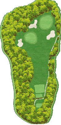 藤枝ゴルフクラブ 東8番ホール コース図