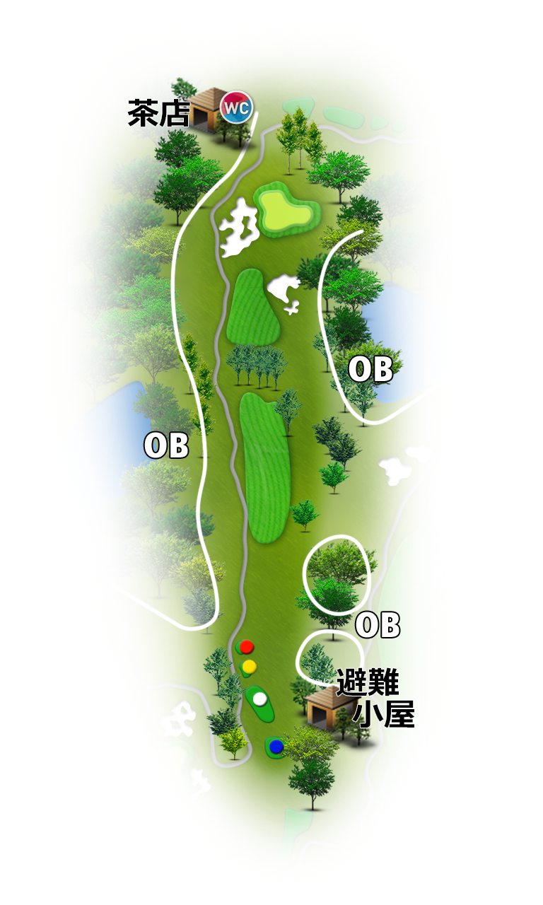 千代田ゴルフ倶楽部（旧：千代田ＯＧＭゴルフ倶楽部） IN13番ホール コース図