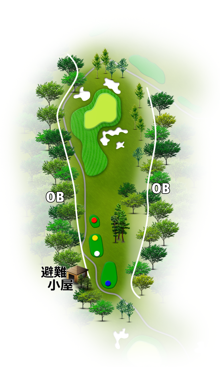 千代田ゴルフ倶楽部（旧：千代田ＯＧＭゴルフ倶楽部） IN17番ホール コース図