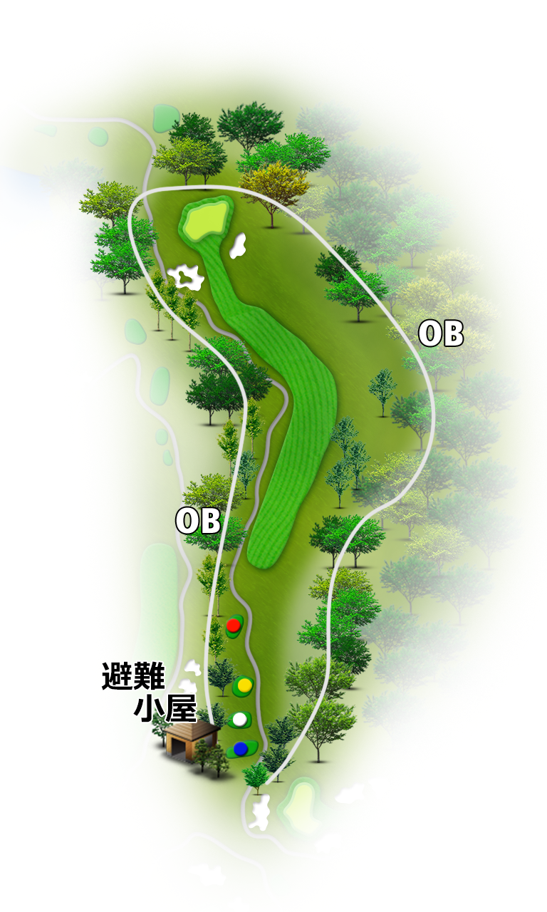 千代田ゴルフ倶楽部（旧：千代田ＯＧＭゴルフ倶楽部） OUT2番ホール コース図