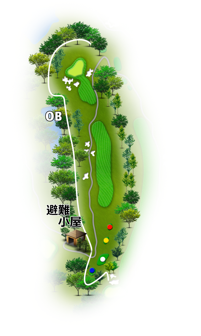 千代田ゴルフ倶楽部（旧：千代田ＯＧＭゴルフ倶楽部） OUT6番ホール コース図
