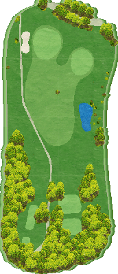 紫カントリークラブ あやめコース（旧：紫カントリークラブ 紫あやめ３６） WEST IN18番ホール コース図