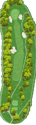 東奥カントリークラブ OUT1番ホール コース図