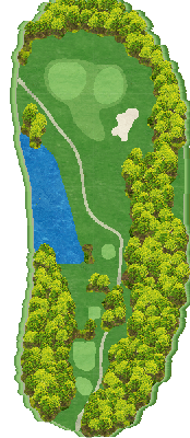 武蔵の杜カントリークラブ OUT3番ホール コース図
