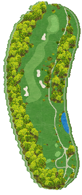 ＵＭＫカントリークラブ OUT9番ホール コース図