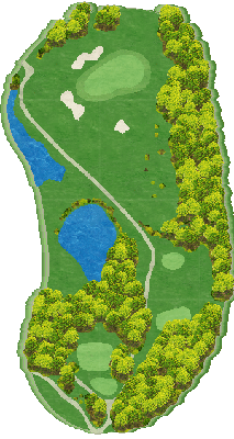 ＵＭＫカントリークラブ IN13番ホール コース図