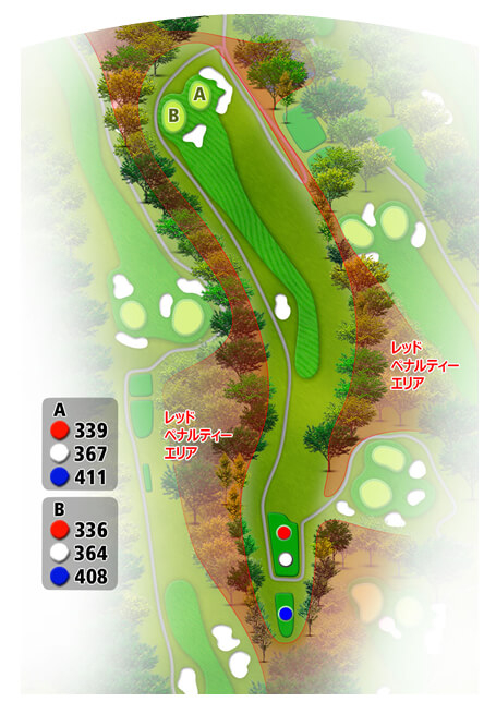 富士宮ゴルフクラブ IN17番ホール コース図