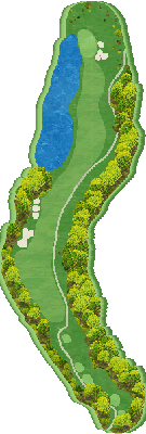 イーストウッドカントリークラブ IN13番ホール コース図