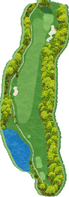イーストウッドカントリークラブ IN17番ホール コース図