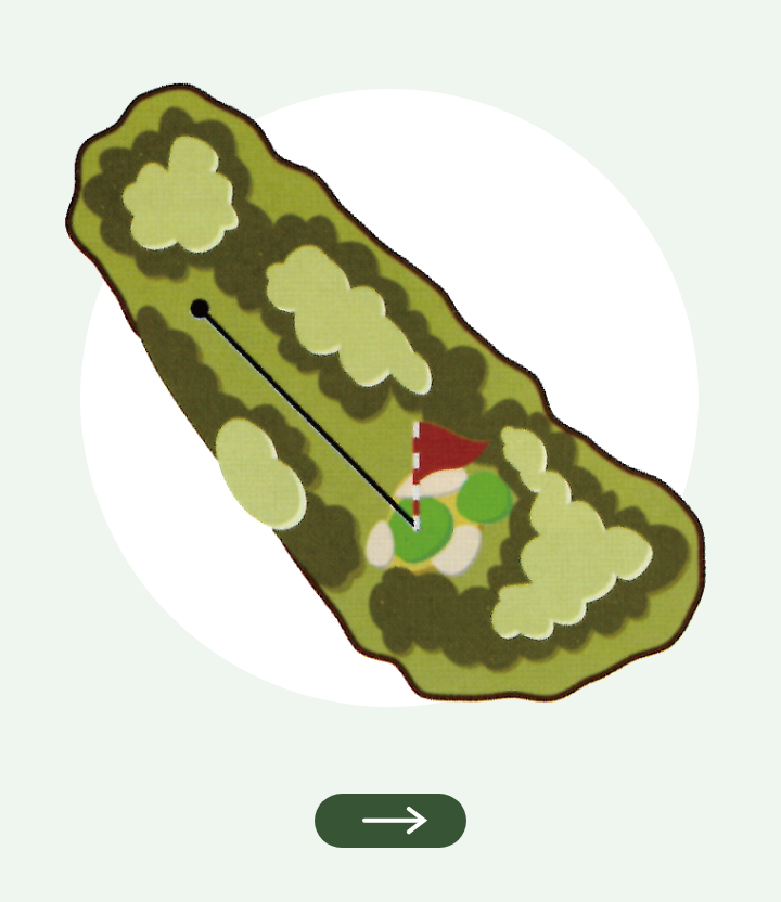 北見カントリークラブ OUT7番ホール コース図