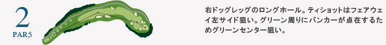 信楽カントリー倶楽部 田代コース OUT2番ホール コース図