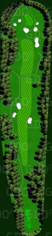 三好カントリー倶楽部 東OUT5番ホール コース図