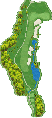 森永高滝カントリー倶楽部 OUT9番ホール コース図