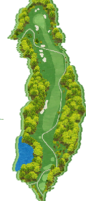 森永高滝カントリー倶楽部 IN12番ホール コース図