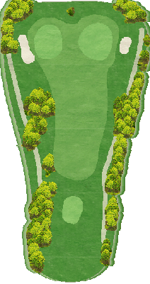 大宮国際カントリークラブ OUT9番ホール コース図