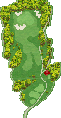 潮来カントリー倶楽部 SOUTH2番ホール コース図