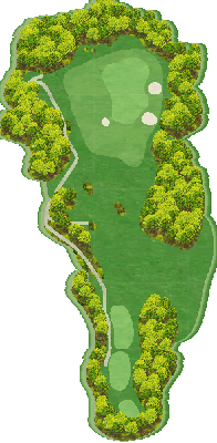 潮来カントリー倶楽部 SOUTH7番ホール コース図