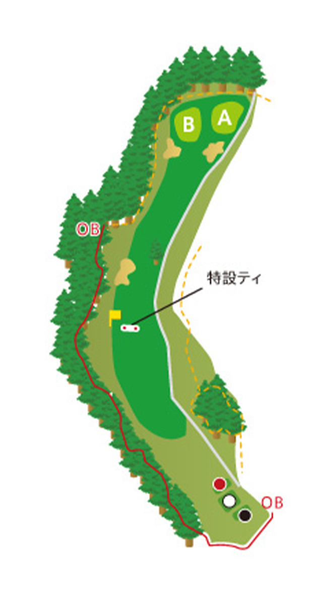 勝浦東急ゴルフコース IN10番ホール コース図