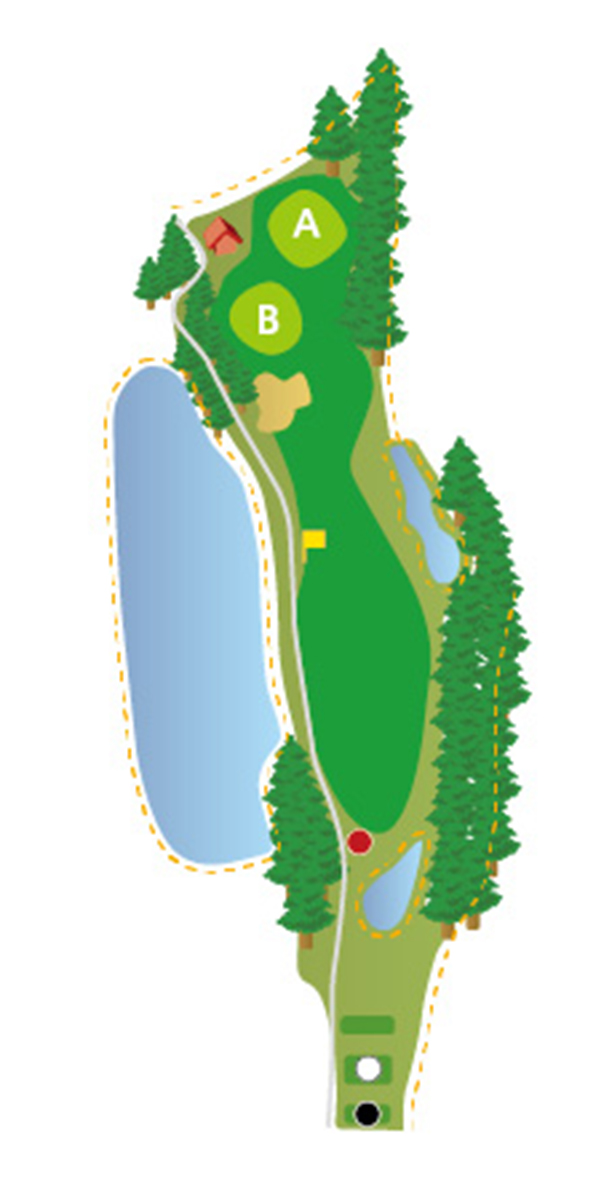 勝浦東急ゴルフコース IN11番ホール コース図